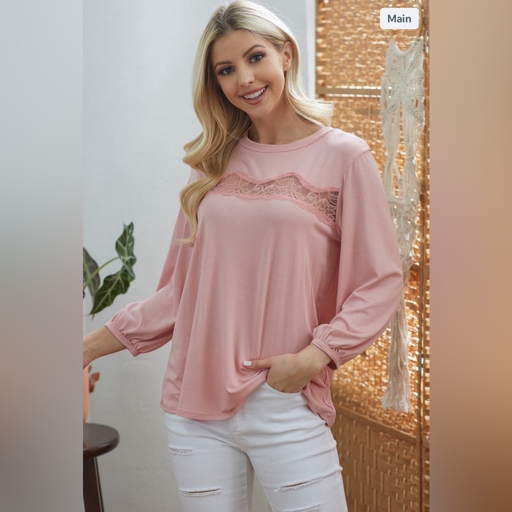 Laced See Through Long sleeve Top
